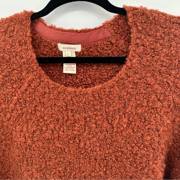 Sundance Teddy Boucle Knit Sweater Kangaroo Pocket Cozy Fall Size Large - Picture 2 of 9